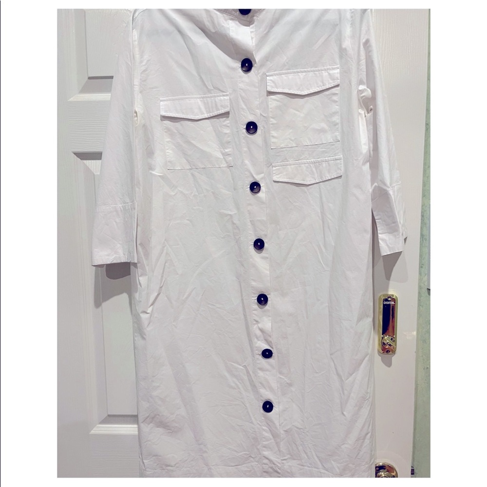 EPIK White Button-down Dress size L